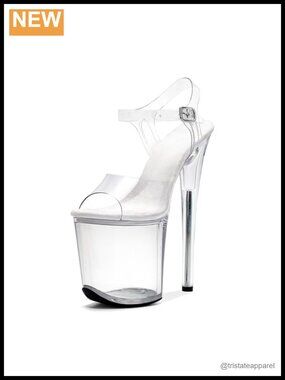 8 Inch Platform Stiletto Sandals Exotic Dancer Pole Dance Evening Heels